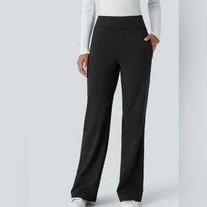 Halara Zipper Pocket Black Wide-Leg Pants